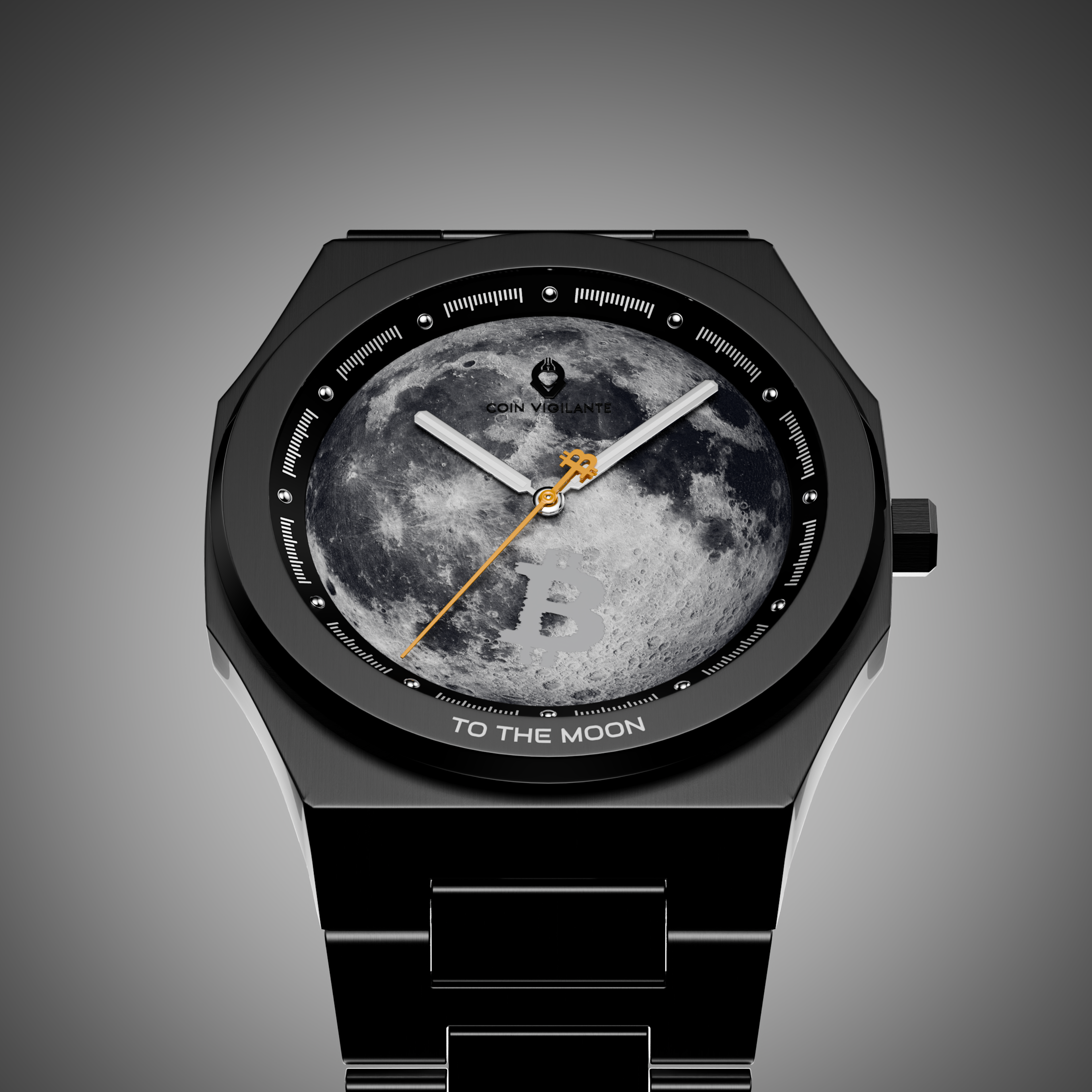 To The Moon - $100K Edition Bitcoin Watch (Black)