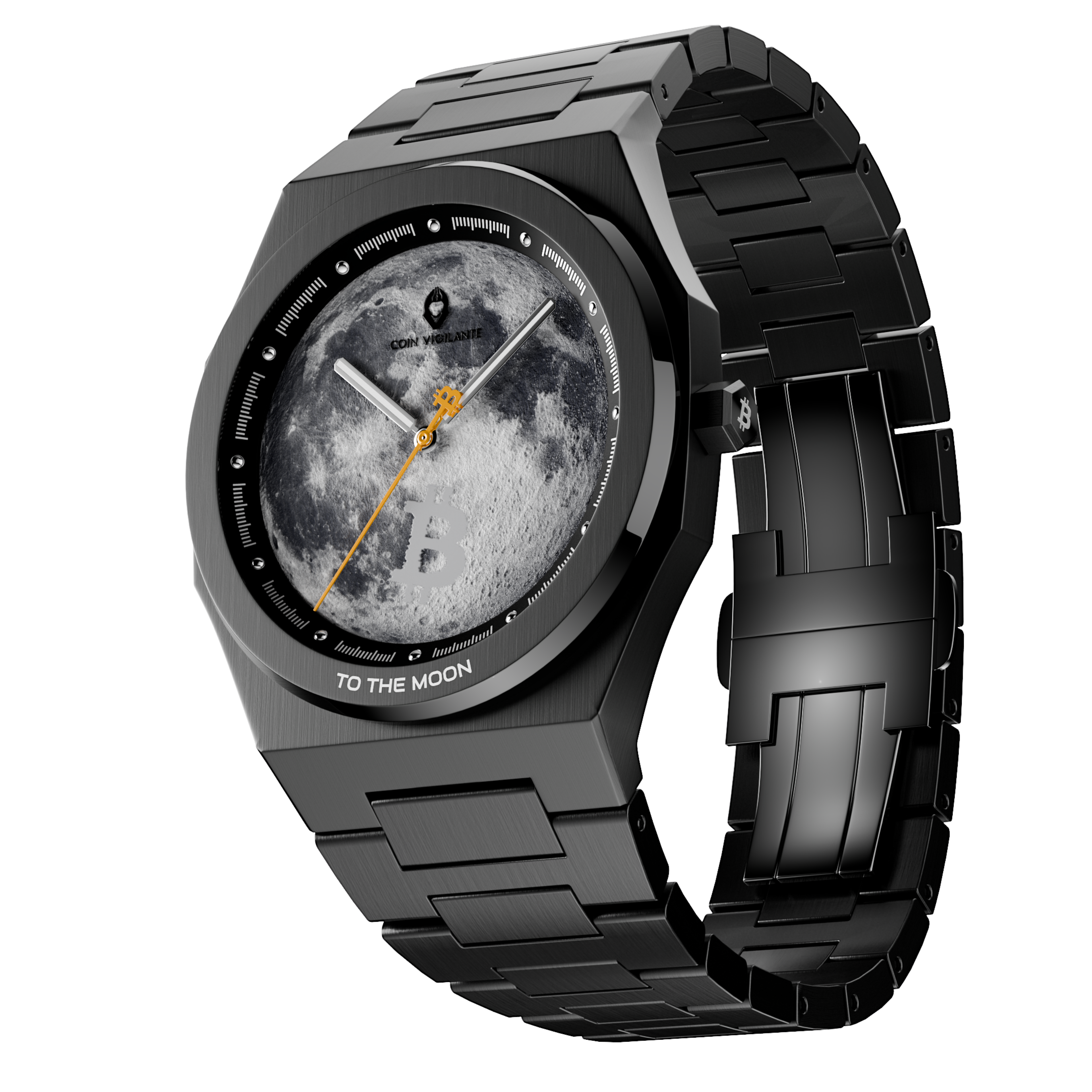 To The Moon - $100K Edition Bitcoin Watch (Black)