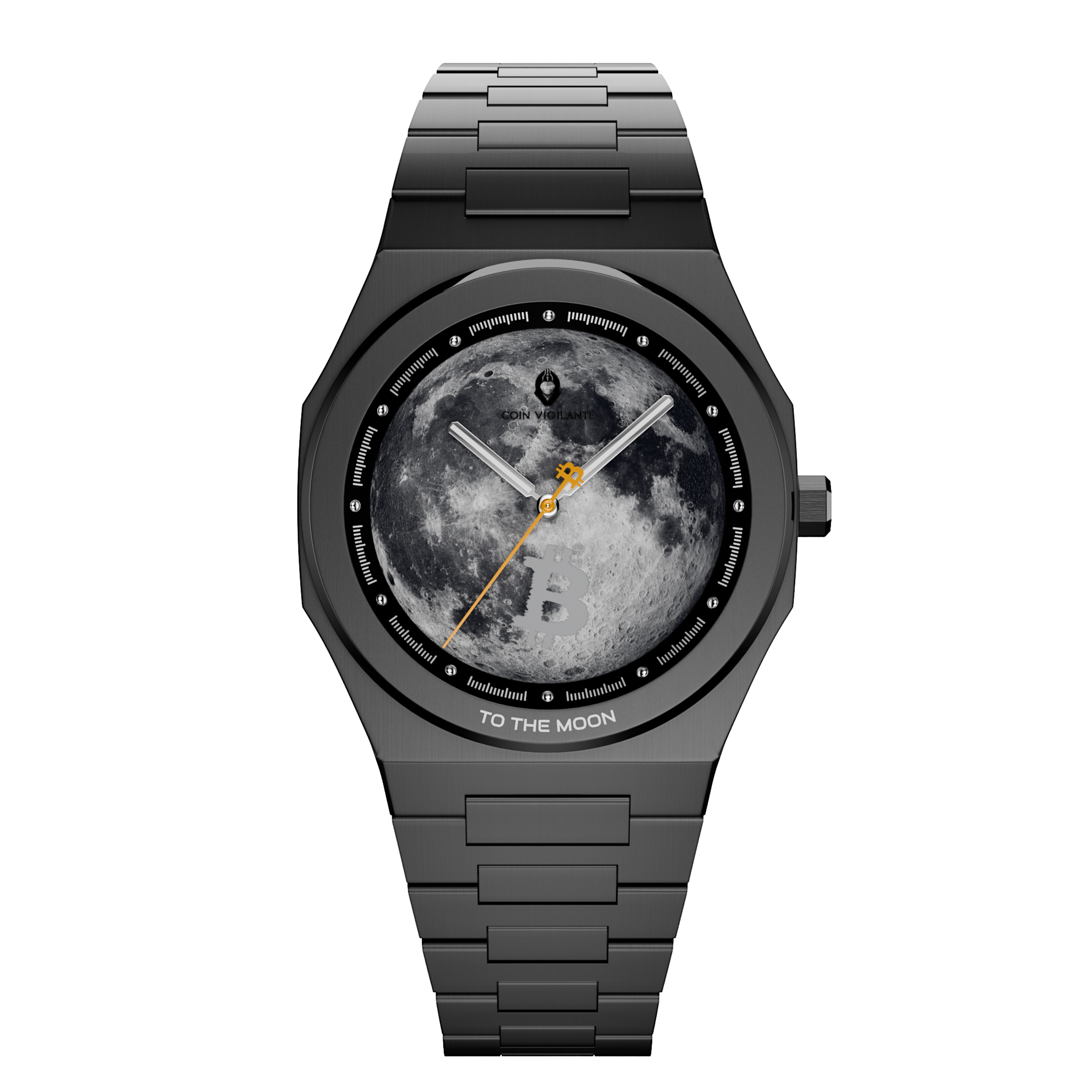 To The Moon - $100K Edition Bitcoin Watch (Black)